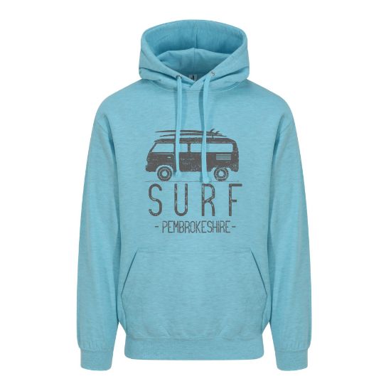 Picture of Surf Pembrokeshire Blue Hoodie