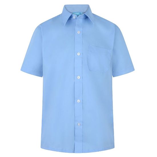 Picture of Trutex Twin Pack Of Easycare Blue Short Sleeve Shirts